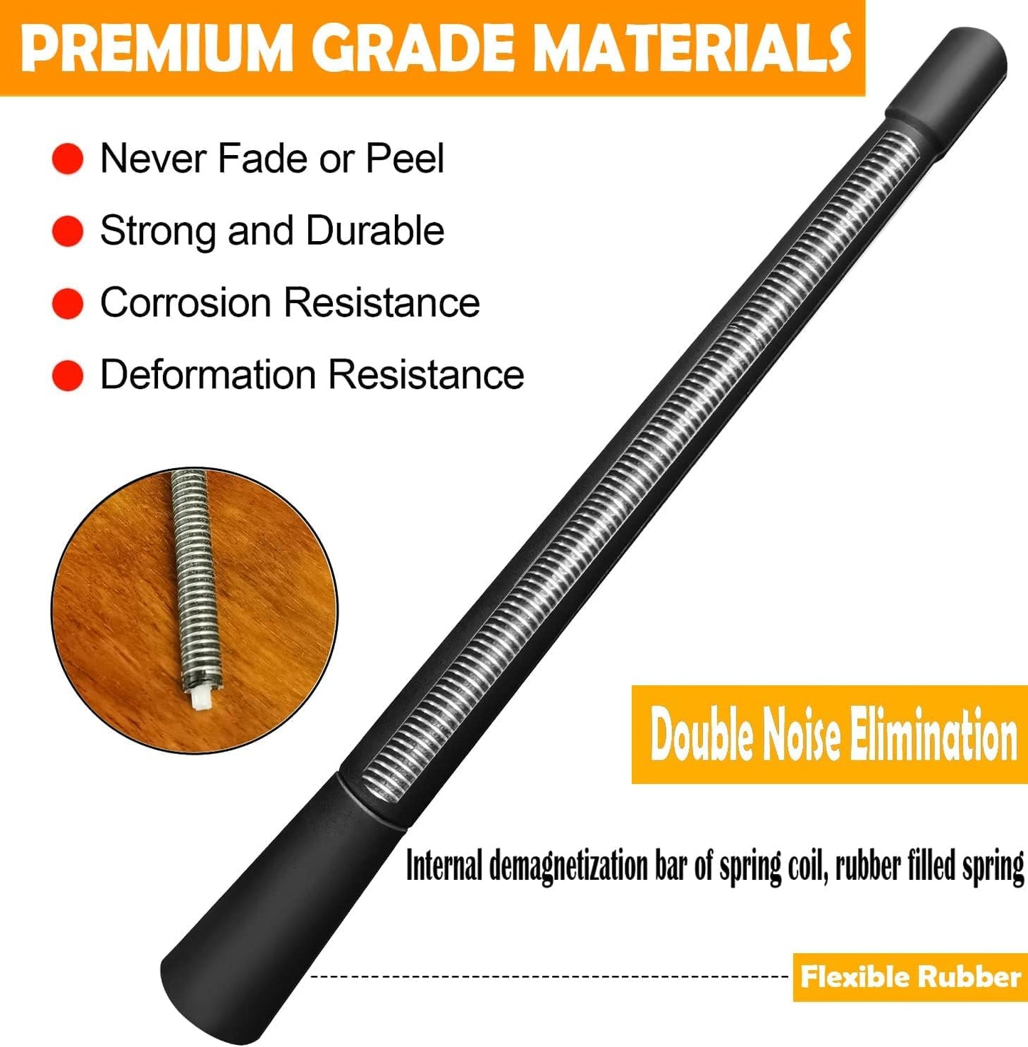 RooFox 7 Inch RAV4 (2009-2015), RAV4 Antenna Replacement Mast for Toyota Antenna