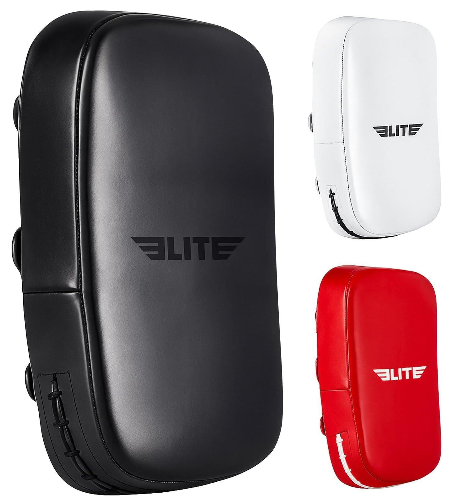 Elite Sports Muay Thai Kickboxing Training Pad for Kickboxing,MMA,Taekwondo,Karate. Ideal for Punches,Knees, and Kicks in Martial Arts Training (Solid Black)