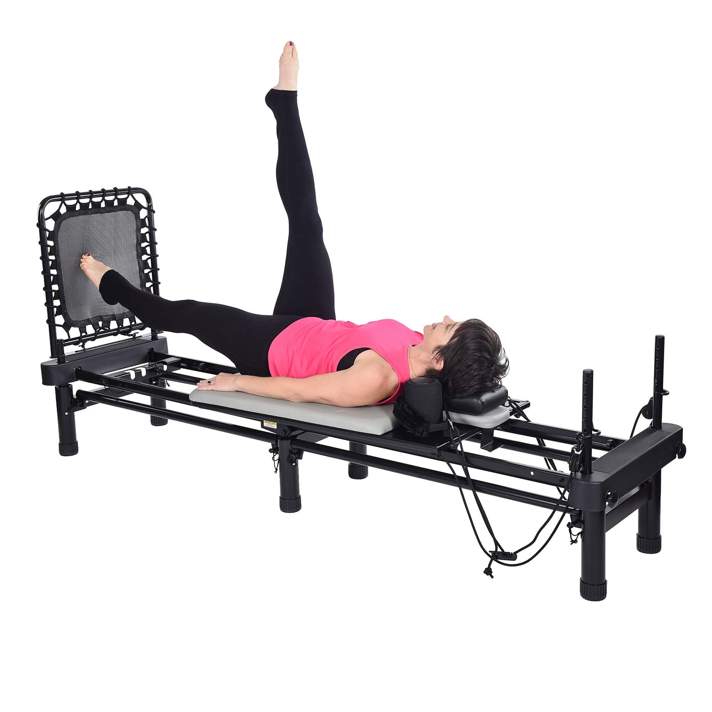 Stamina Pilates Reformer, Home Workout Equipment, AeroPilates 701 Premier, Gray - Portable Exercise Machine for Strength and Fitness Training - Multifunctional Gym Workouts for Men and Women