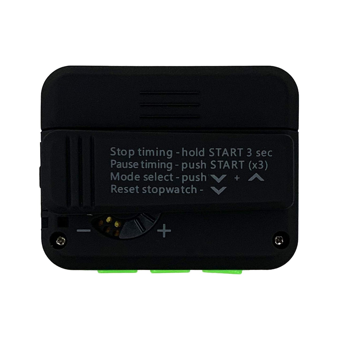 Gymboss Plus Interval Timer and Stopwatch and Gymboss Strap - Bundle (Black with Green Buttons)