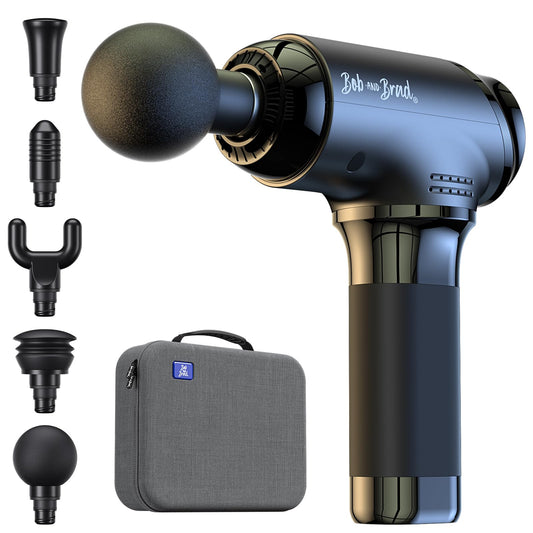 BOB AND BRAD T2 Massage Gun, Deep Tissue Percussion Muscle Massage Gun for Back and Neck, Upgraded 4000 mah Battery, HSA Handheld Electric Back Massager for Athletes Pain Relief FSA Eligible