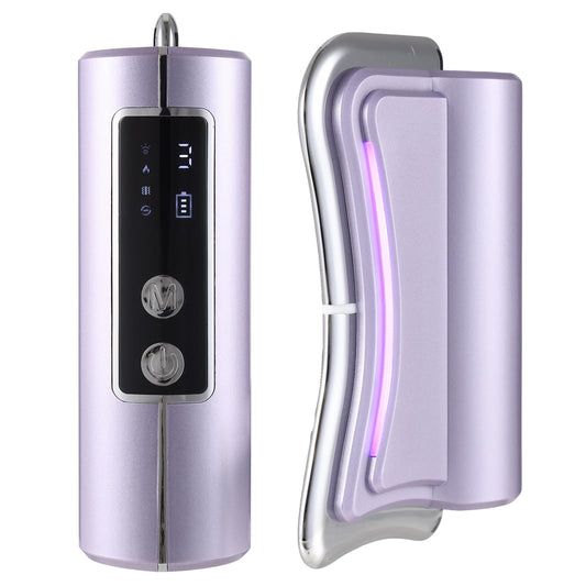 WINGROWHK 2026 New Upgrad Electric Muscle Scraper Tool for Full Body, Massage, Heated, Relaxation & Skincare, 4 Modes 3 Levels Multifunctional Gua Sha Tool Gifts for Family (Purple)
