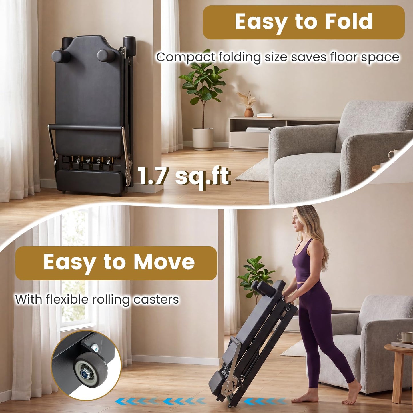 Goplus Foldable Pilates Reformer Machine for Home Gym, 84" Large Pilates Equipment w/ Jump Board, Dual Resistance System, Professional Pilates Machine for All Levels, 660 lbs Load Capacity