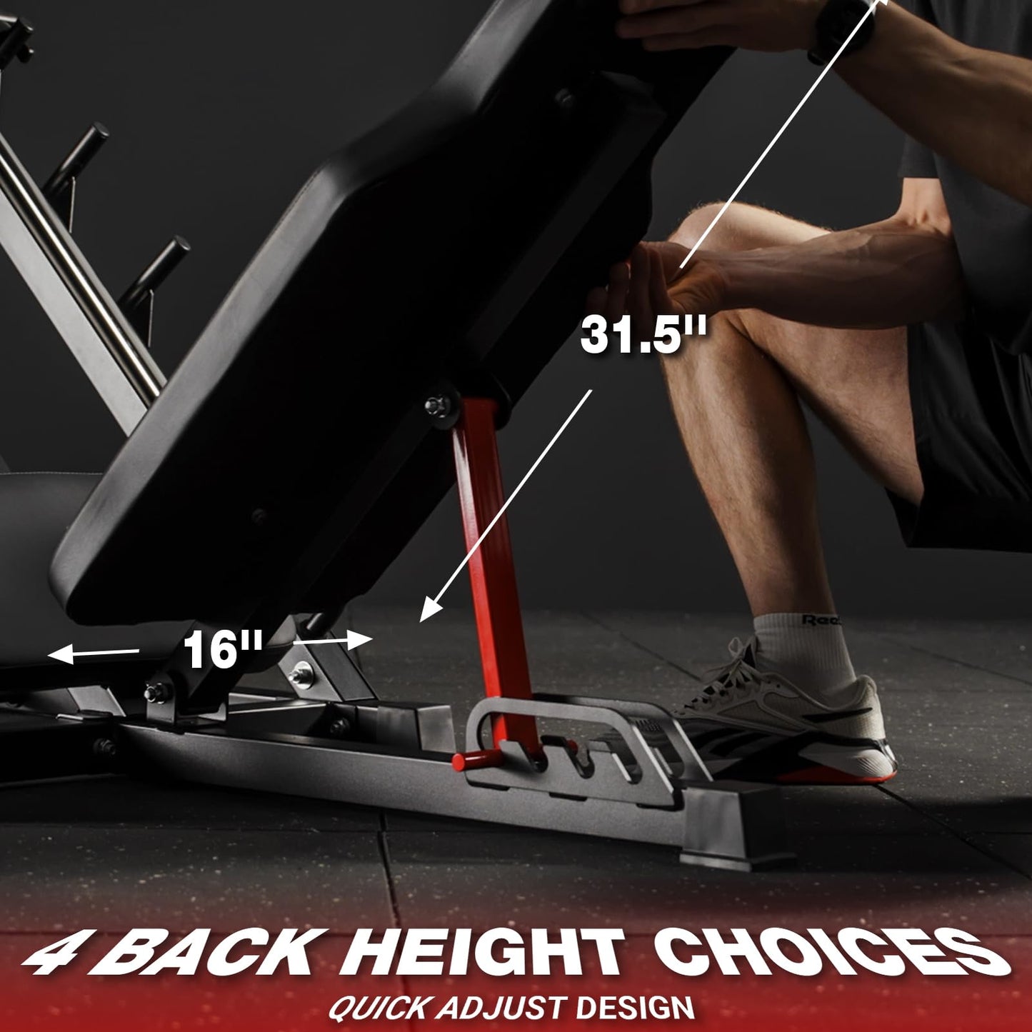 Mikolo 45 Degree Leg Press Machine for Home Gym, Professional Lower Body Workout Machine for Fitness and Strength Training
