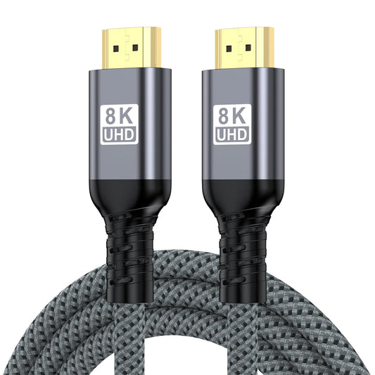 Vay Forwarg 8K@60Hz 4K@240Hz (3.3FT) HD Video Line HDMI to HDNI Gray Backward Compatible Suitable for Laptop HD Monitor