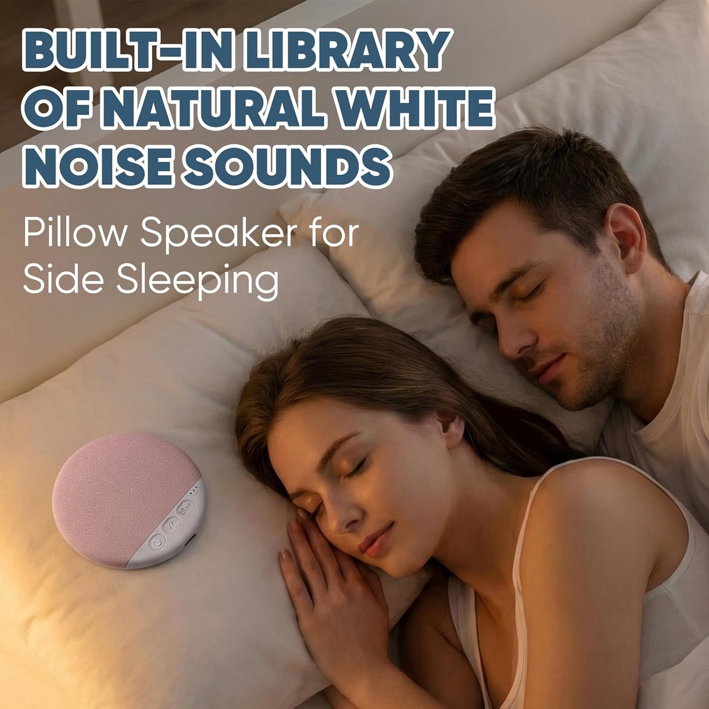 Generic 2026 New Sleep Pillow Speaker, Bluetooth Pillow Speaker with White Noise Timer Wireless Sleep Aid with Stereo