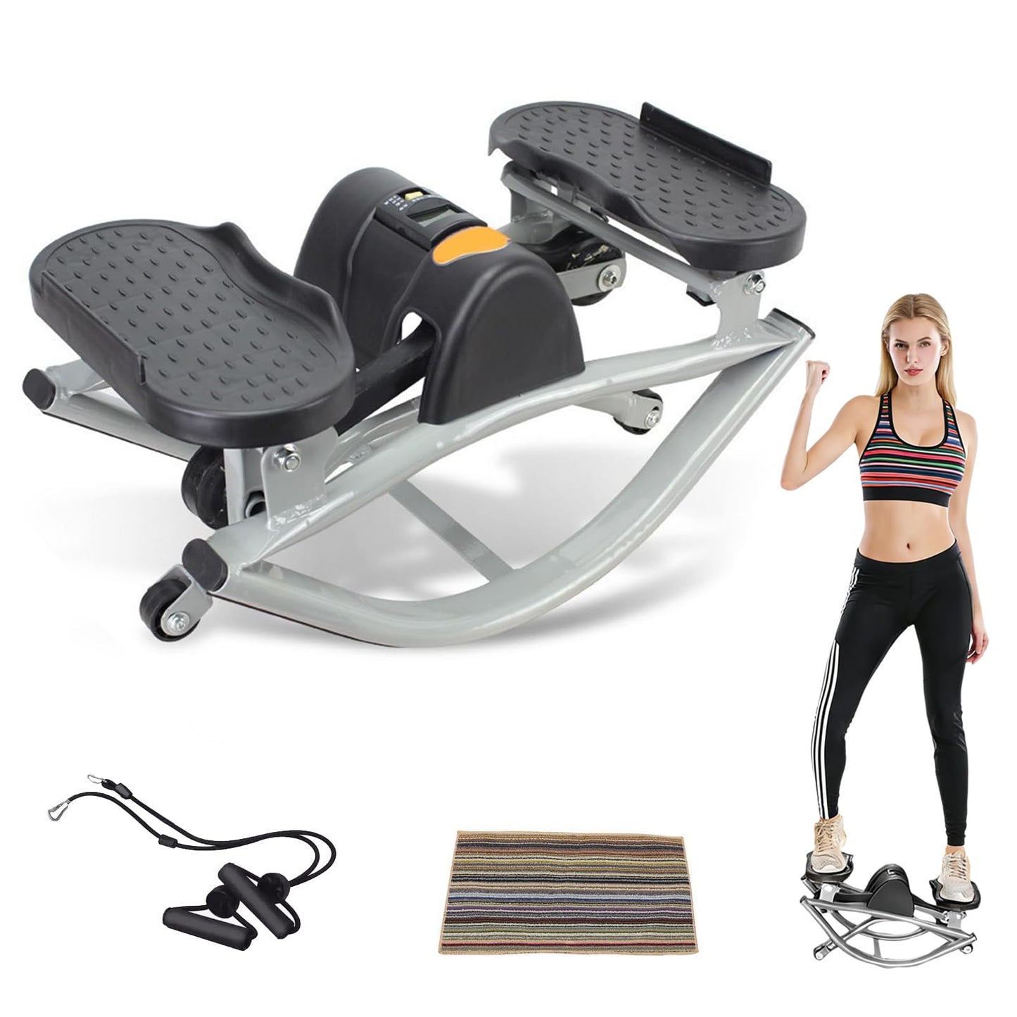 Rock Stepper, Rock Stepper Side to Side, Lateral Rocking Fitness Stepper Home Workout Machine