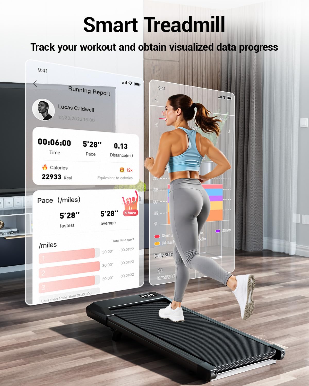 Superun Walking Pad with 6% Incline, Under Desk Treadmill for Home Office, 3 in 1 Portable Walking pad Treadmill with Remote Control and LED Display, 2.5HP Quiet Mini Treadmills, 300 lbs Capacity