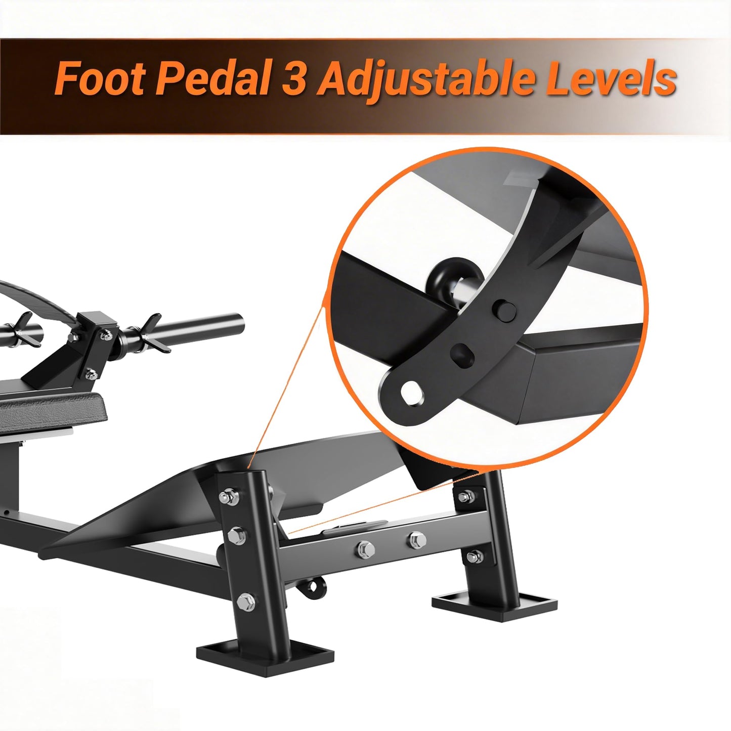 Hip Thrust Machine with Adjustable Footboard and Beltwand, 630LBS Glute Bridge Machine with Weight Holder, Home Gym for Exercise Buttocks Lower Limbs Core,Fit 2“ Weight Plates