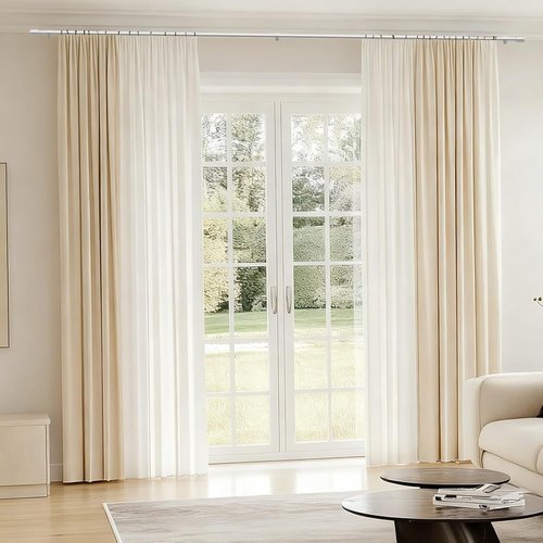 Adjustable Silver Curtain Rods by [Brand Name] - 30-120 Inch, Perfect for 30-114 Inch Windows | 2 Pack