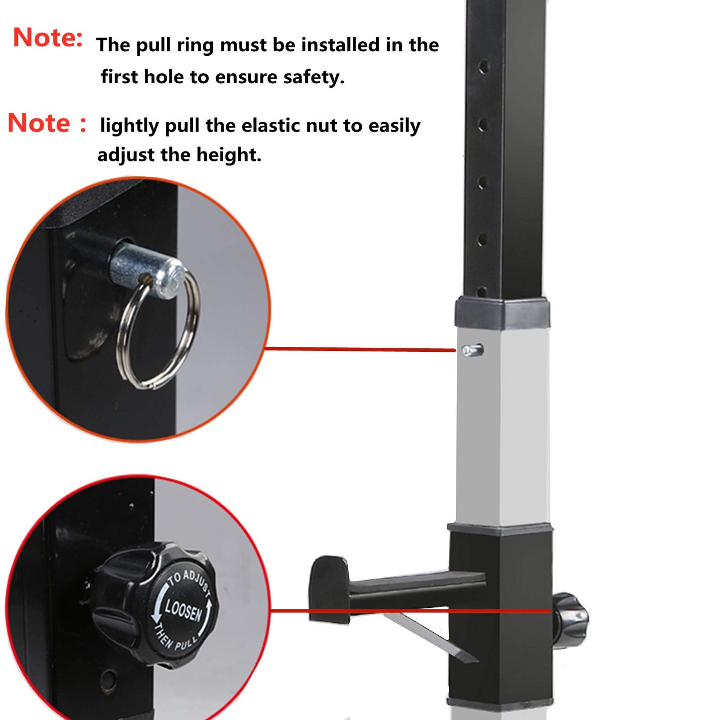 Achamusi Barbell Rack Stand - Multifunctional Adjustable Squat Rack, Heavy-Duty Dumbbell Rack，Strength Training Dip Station, Home Gym Equipment Max Load 550lbs