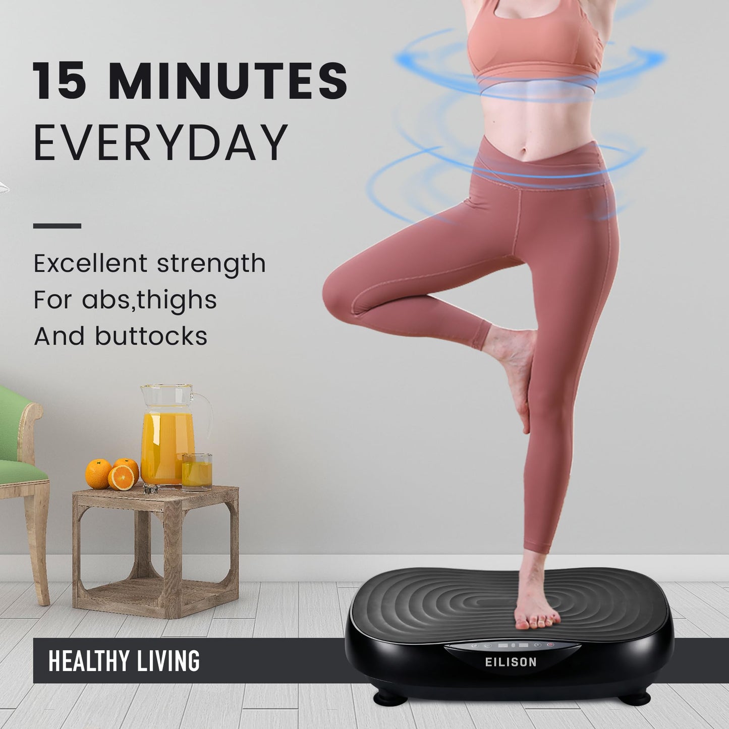 EILISON Glory Vibration Plate Exercise Machine - Lymphatic Drainage Whole Body Workout Vibration Platform 99 Adjustable Speeds Power Shaping Vibrating Plate, Weight Loss (Glory Black)