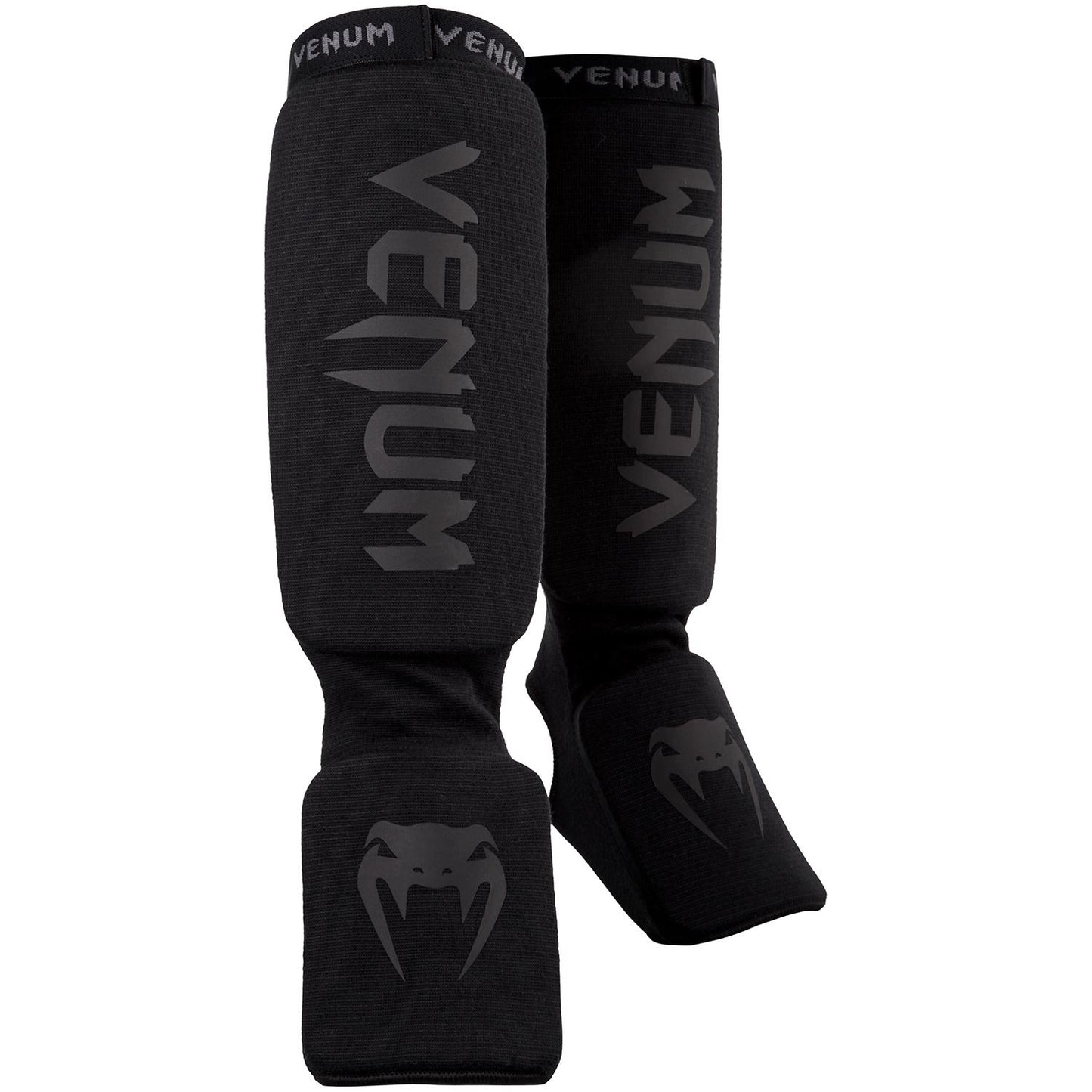 Venum Kontact Shin Guards - Black/Black - L