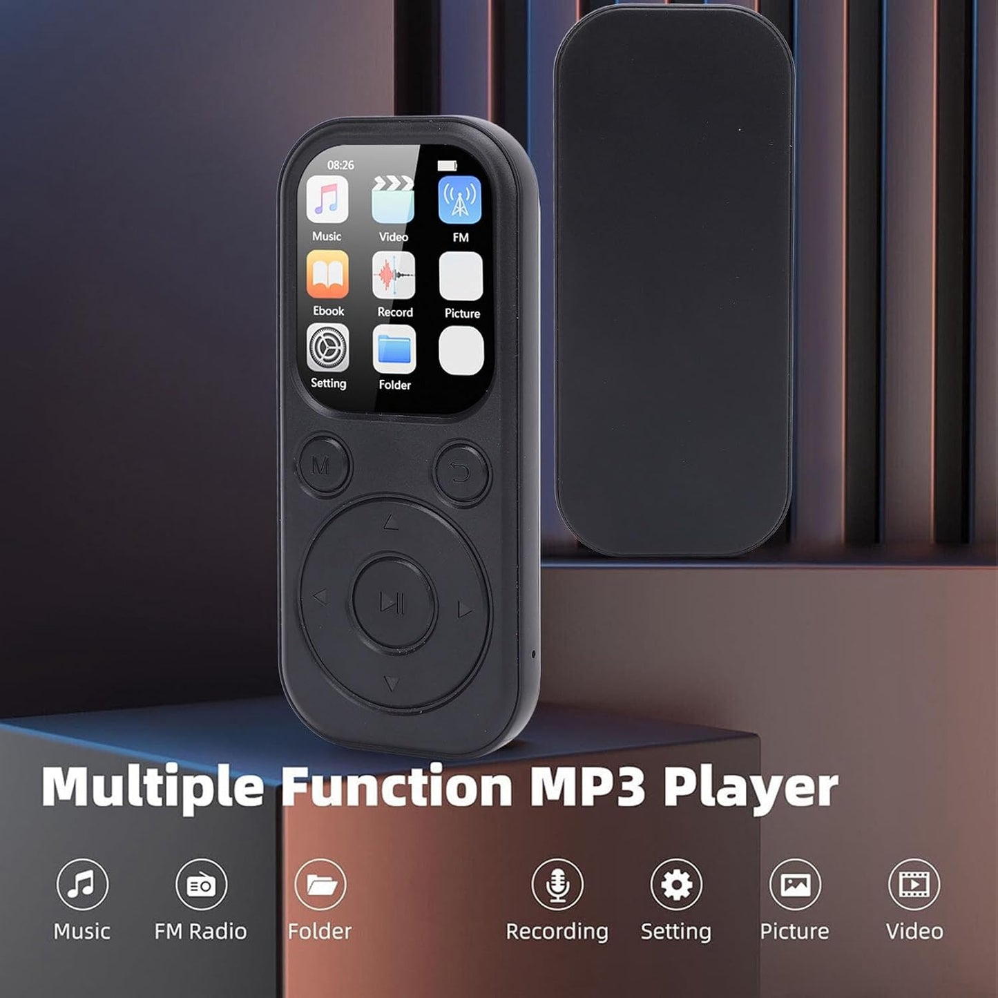 Yunseity MP3 5.4, 1.8 Inch 32G Player, Music Player with Bluetooth Built in HiFi Speaker Portable HiFi Music Player