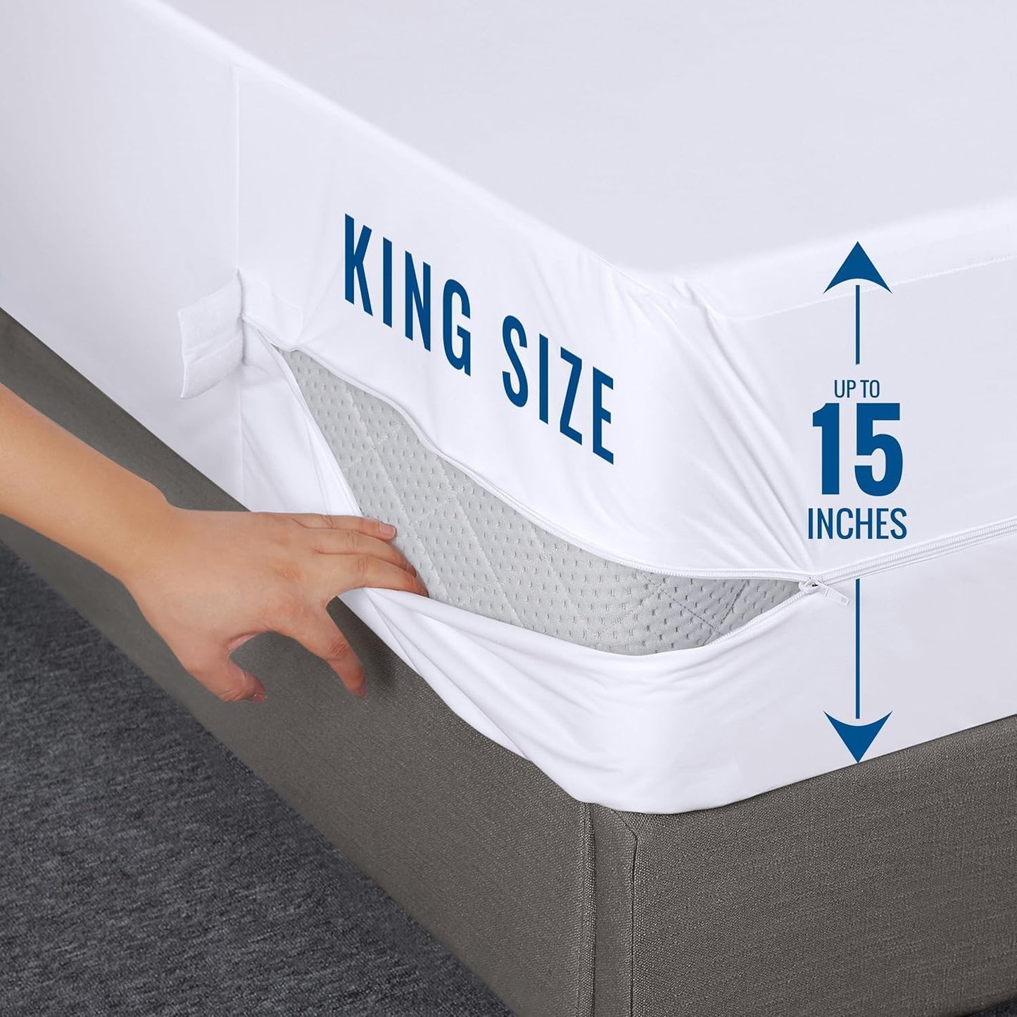 Utopia Bedding King Size Mattress Protector - Waterproof 4-Pack, Soft Terry Cover with 17" Deep Pockets