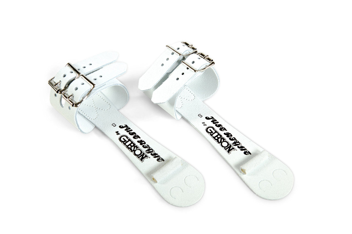 Gibson Athletic Double Buckle Just Right Uneven Bar Grips, Gymnastics, Girls, White, Large