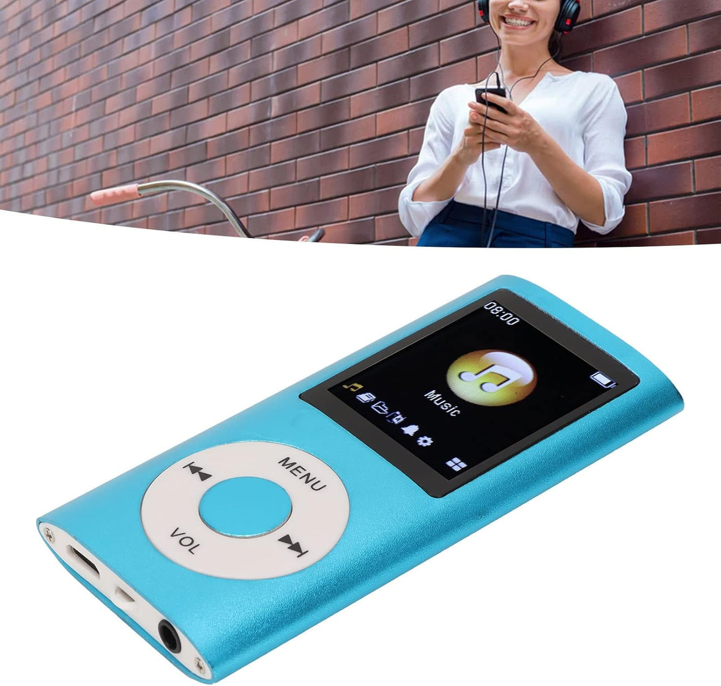 LUCKDANO MP3 Multifunctional Portable Music Player with Large Memory Capacity and Premium Material for Music