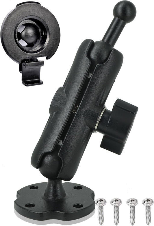 VAUBORTTI [17mm 25mm 1" Aluminum GPS Mount with to Dual Ball Adapter], Fits Garmin GPS & Phone Holder, Replacement