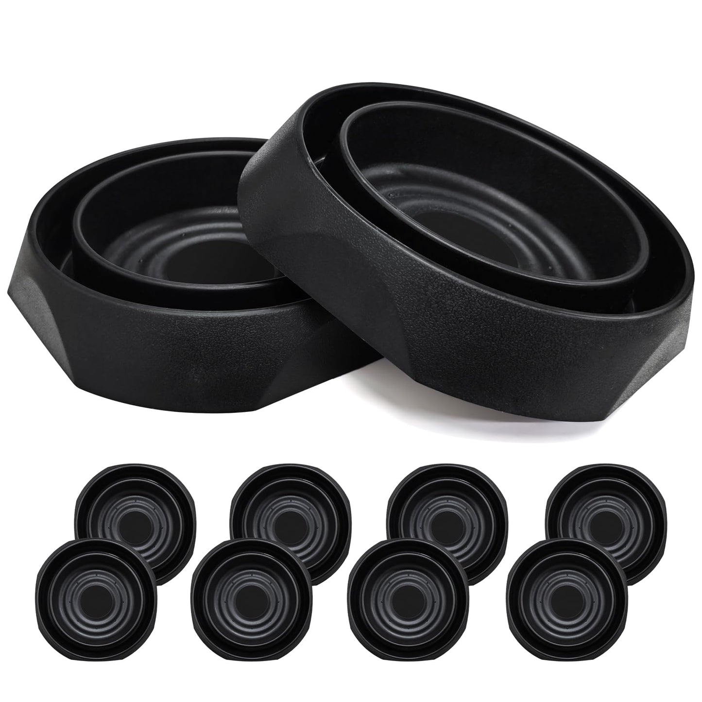Bed Bug Interceptors | Bed Bug Interceptor Traps | Insect Trap, Monitor, and Detector for Bed Legs with Anti Skid Pads Included (Black - 8 Pcs)