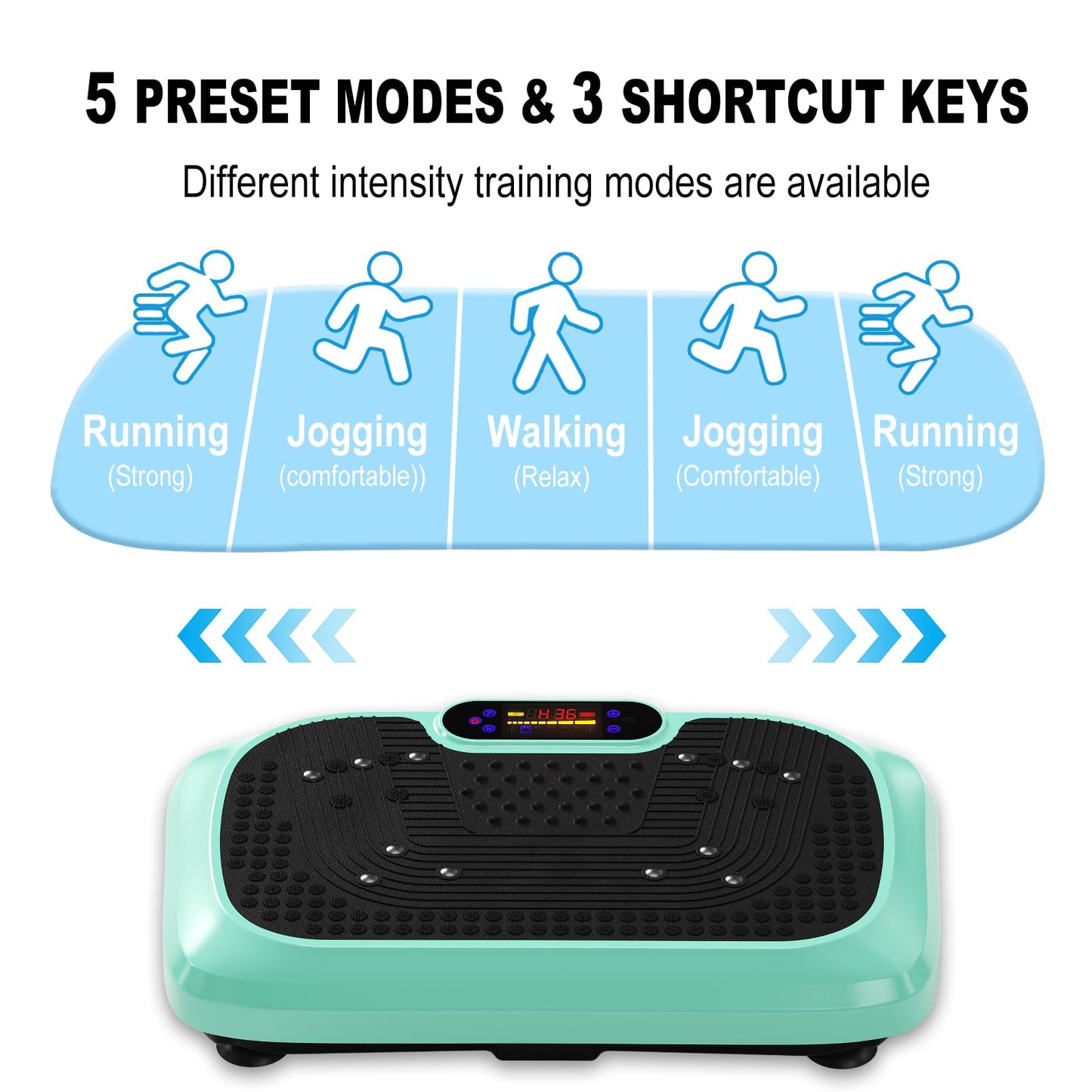 HOTSWEAT Vibration Plate Exercise Machine for Lymphatic Drainage, Power Plate Vibrating Platform, Shaker for Weight Loss, Exercise Board with 120 Levels for Home Gym