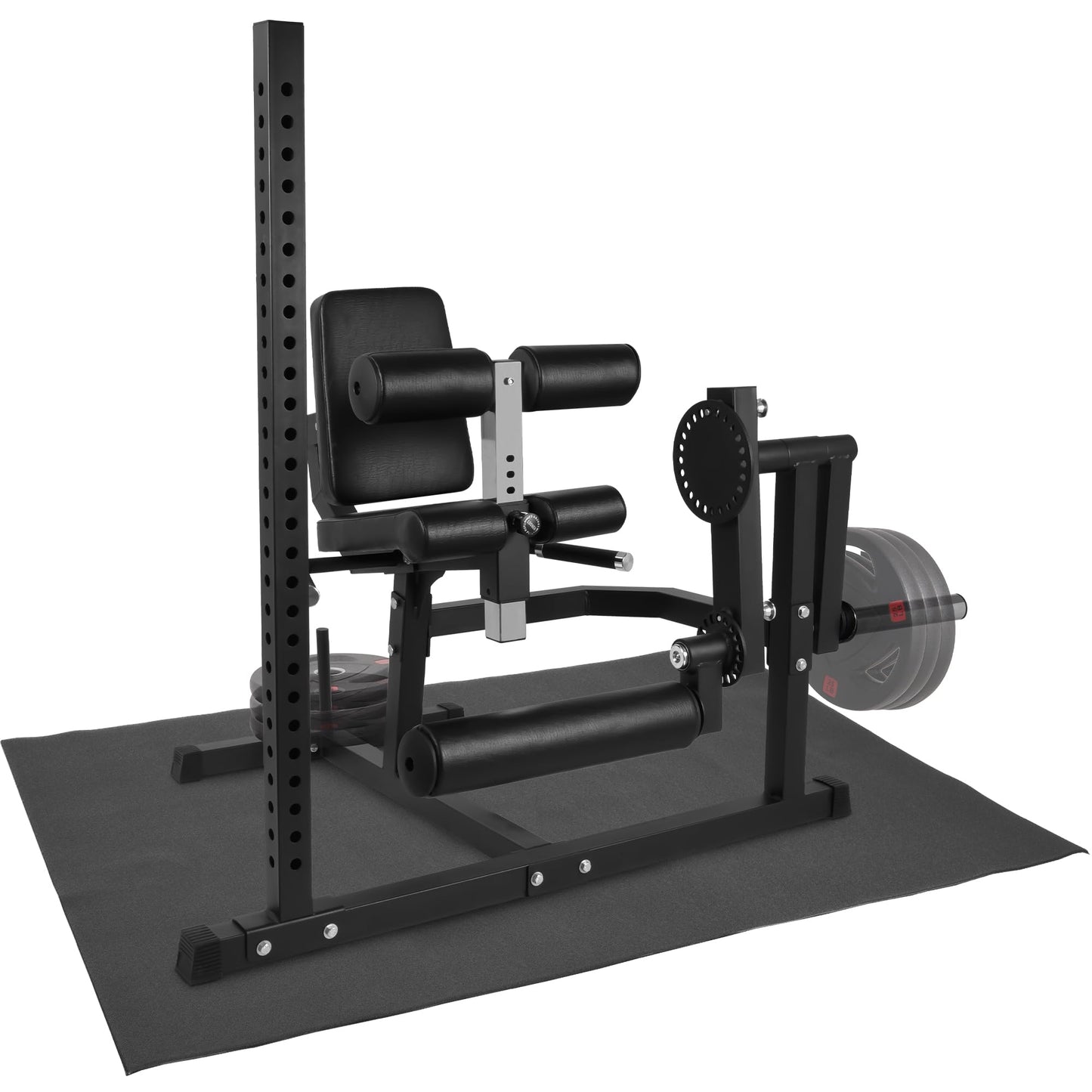 Fitvids Leg Extension and Curl Machine, Lower Body Special Leg Machine, Adjustable Leg Curl Workout Exercise Bench with Squat Rack, Leg Workout Equipment Home Gym Weight Machine