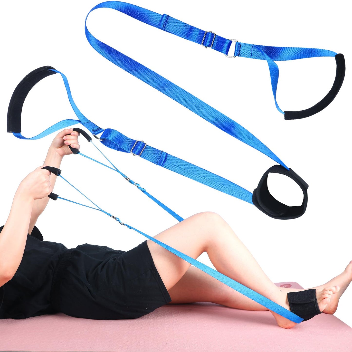 75'' Long Knee Replacement Recovery Aids After Surgery with Padded Handgrips and Feet Loop for Knee Pain Recovery Equipment Hip Rehabilitation to Improve Mobility and Flexibility Physical Therapy