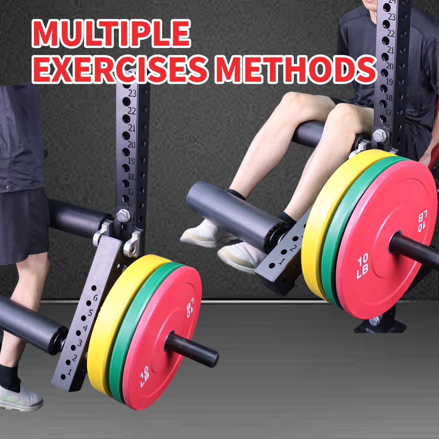 MARLANG Leg Extension and Curl Machine for Power Rack Attachments, Leg Extension Attachment for Home Gym, Leg Curl Attachment for Workout Equipment, Black