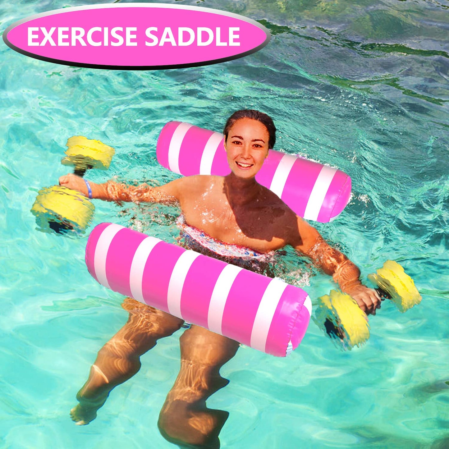 5 Pack Inflatable Pool Floats Adult Size Water Hammock,Hammock Floats for Adults,4-in-1 Multi-Purpose Pool Floating Toys,Pool Rafts Lounge Chairs Floaties,for Adults Vacation Fun and Rest