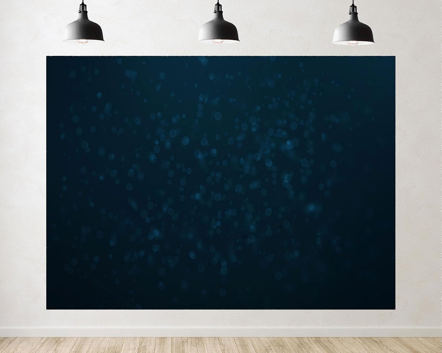 TryKid 5x5ft Dark Blue Bokeh Backdrop Deep Teal Sparkling Dots Mysterious Underwater Photography Background Ocean