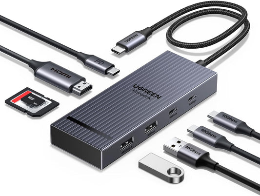 UGREEN 8 1 4K 60Hz 100W 10Gbps Revodok Pro USB C Hub for Laptop in MacBook Docking Station HDMI, PD Charging, USB-C