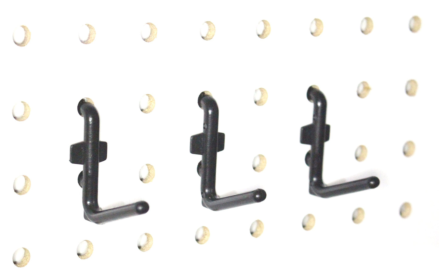 JSP Manufacturing Plastic Locking J Hook & L Hook Pegboard Kit | Garage Tool Craft Jewelry Storage Pegboard Organizer (200, Black)