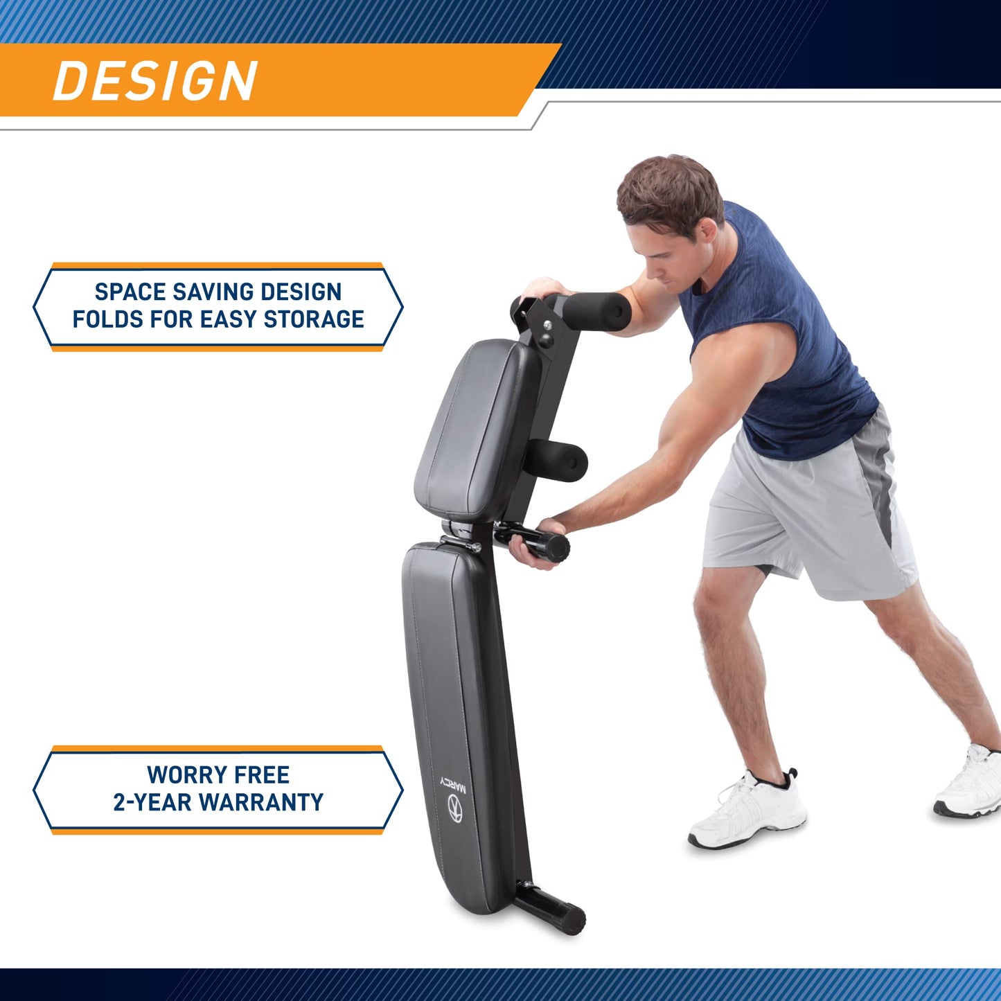 Marcy Multi-Position Workout Utility Bench for Home Gym Weightlifting and Strength Training SB-10115, Black