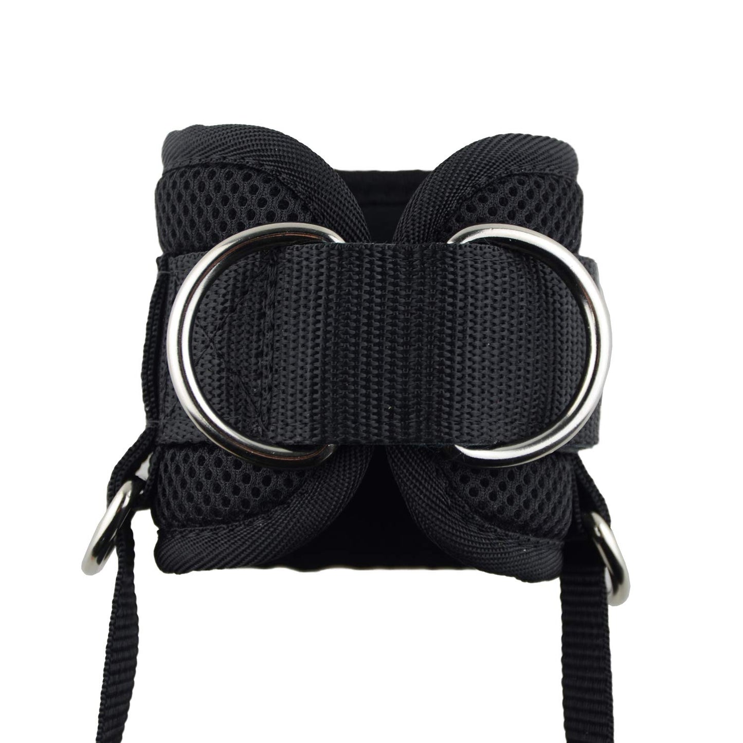 YCYU Upgrade Cable Machine Ankle Straps Fitness Cuffs for Men & Women, Neoprene Padded 4 D-Ring Heavy Duty Home Gym Cable Attachment for Glute Leg Butt Workout