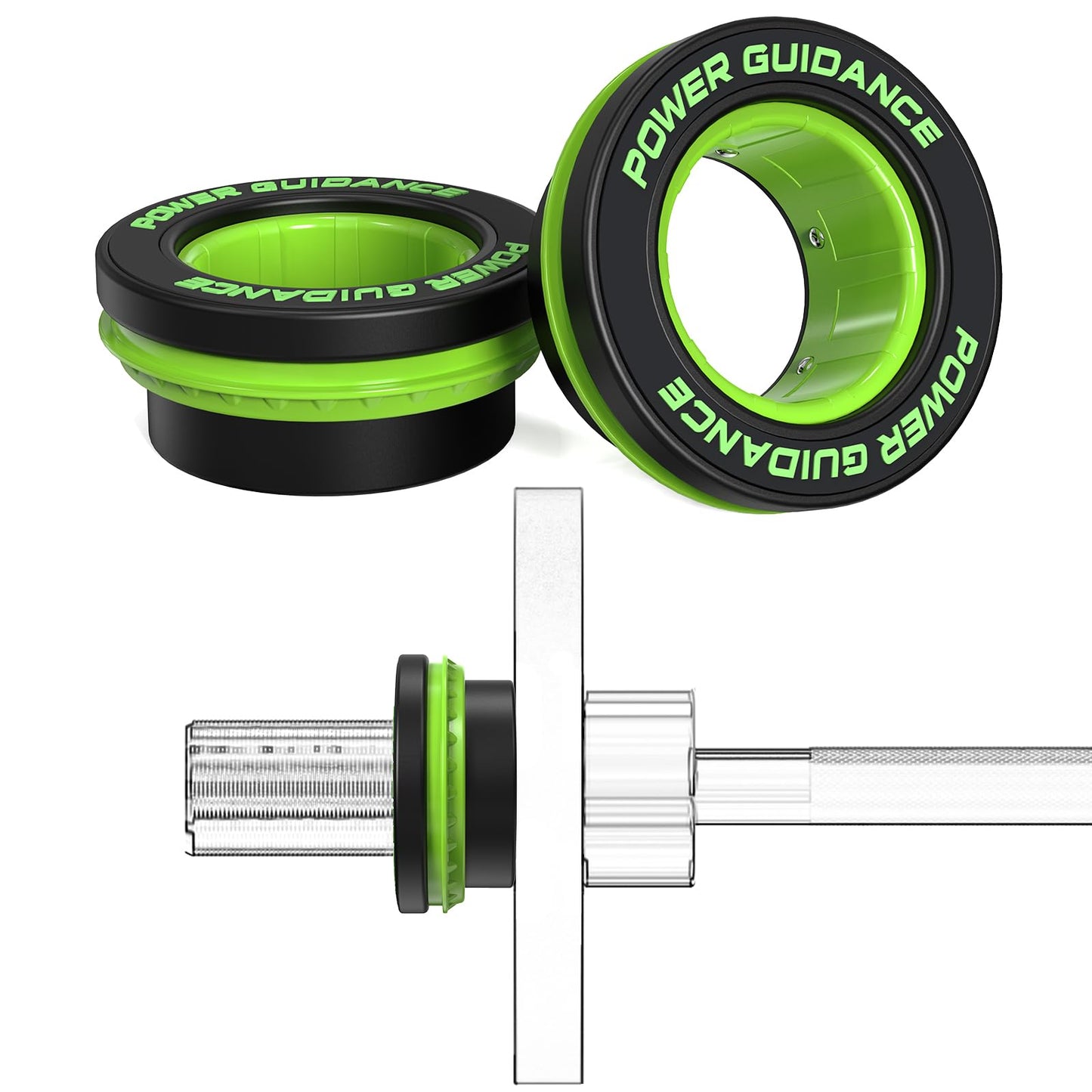 POWER GUIDANCE 50mm Barbell Clamps Barbell Collars, Quick Release Weight Olympic Barbell Clips for Bars, Non-Slip Olympic Barbell Clamps for Workout Weightlifting Fitness Training