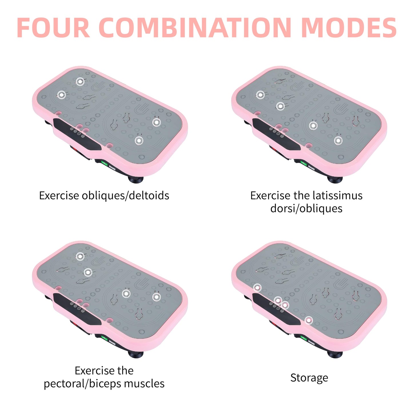 Silent Vibration Plate Exercise Machine for Weight Loss, (Light Pink)