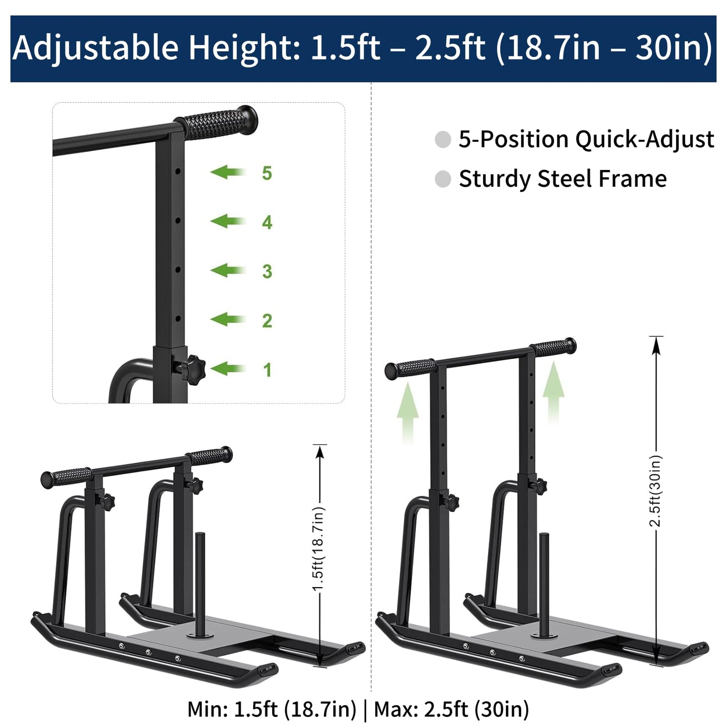 Kipika Weight Sled, Workout Sled, Fitness Strength Training Sled, Speed Training Sled for Athletic Exercise, Speed Improvement, Easily Through Obstacles, Suitable for 1" & 2" Weight Plate (D- Black)