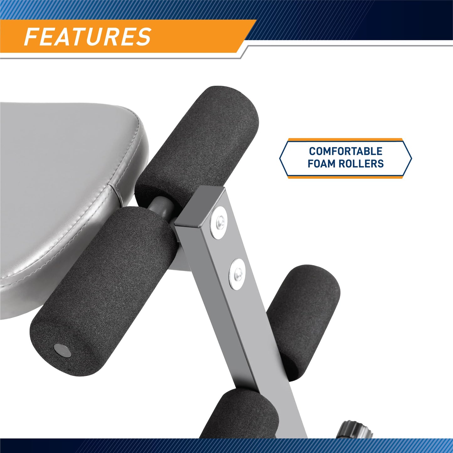Marcy Apex Utility Bench Slant Board Sit Up Bench Crunch Board Ab Bench for Toning and Strength Training JD-1.2
