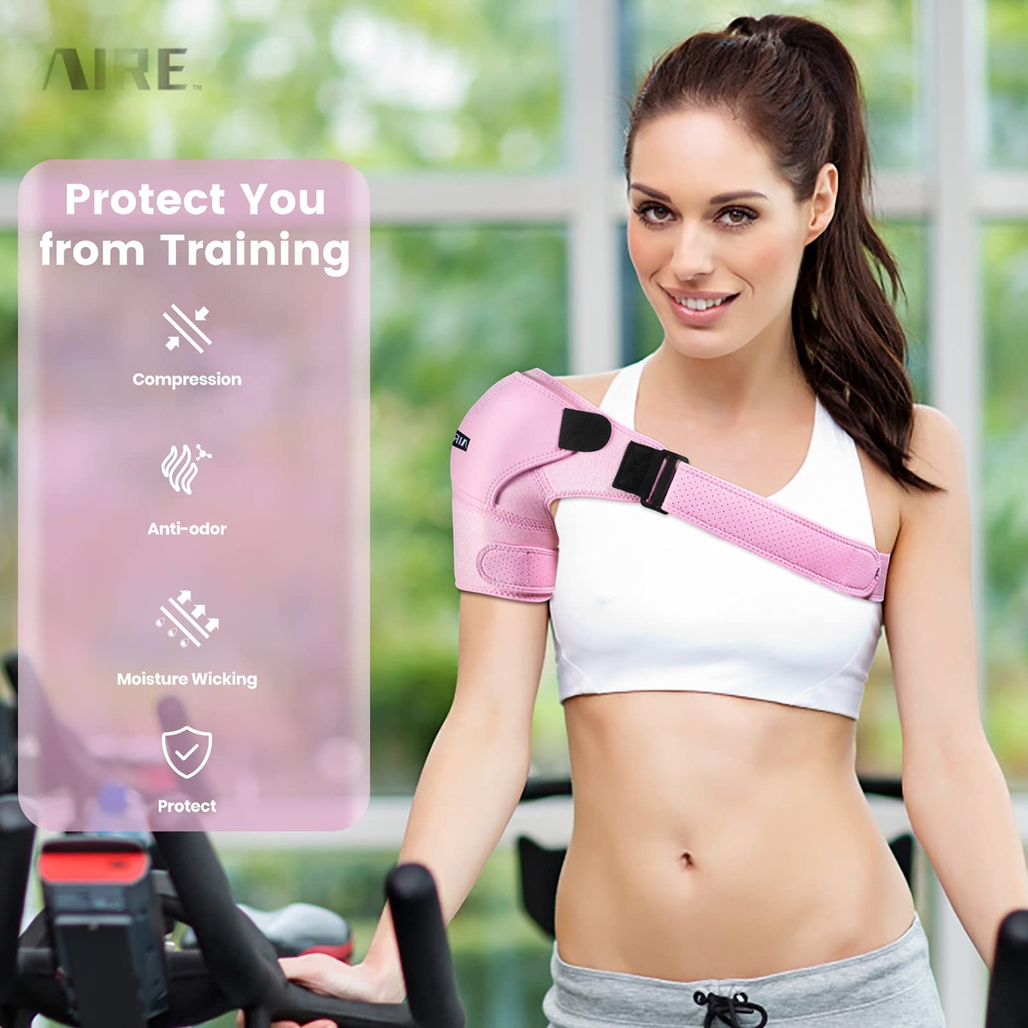 Shoulder Brace for Women and Men Recovery Shoulder. Adjustable Shoulder Support for Rotator Cuff, AC Joint Pain Relief, Shoulder Injuries. Perfect Fit Shoulder Compression Sleeve (One Size Regular)