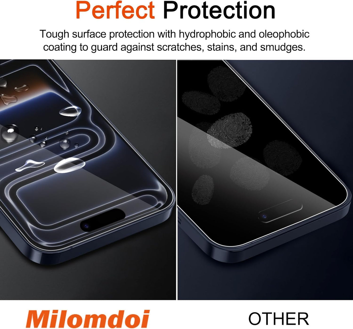 3 Pack 17 Milomdoi Matte Screen Protector for iPhone Pro Max [Phone Case Friendly] Tempered Glass Accessories Film