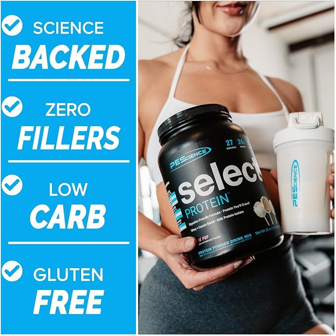 PEScience Select Protein Powder, Whey and Casein Blend, Clean Protein Powder for Women and Men, Low Calorie, Low Carb, Keto Friendly, Gluten Free - Chocolate Peanut Butter Cup - 55 Servings