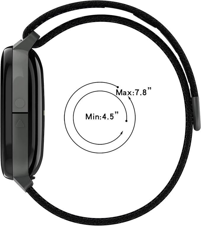 Compatible with Fitbit Ace LTE, Quick Release Nylon Hook Loop Sport Strap Accessory Fit for Fitbit Ace LTE Band, Black White