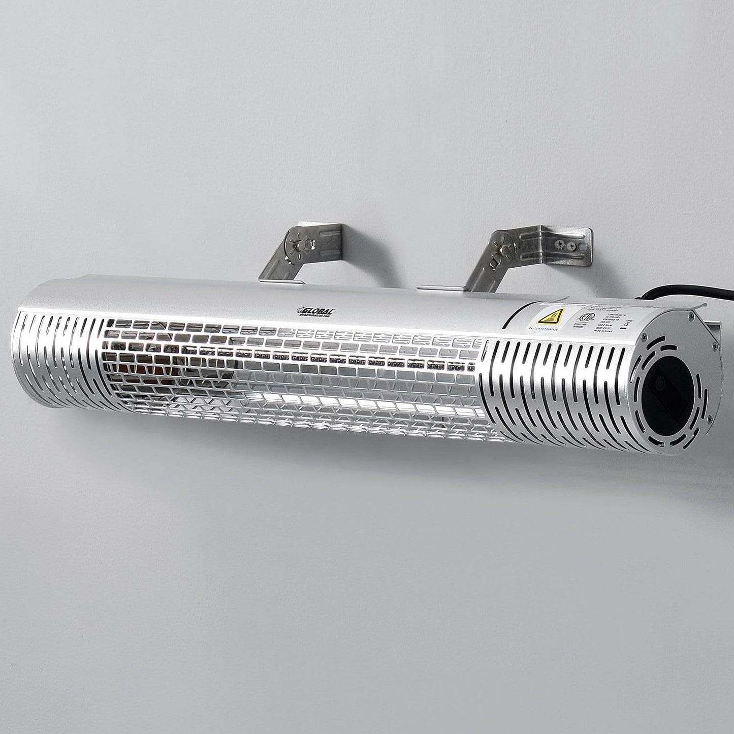 Global Industrial Infrared Patio Heater W/Remote Control, Wall/Ceiling Mount, 1500W, 120V