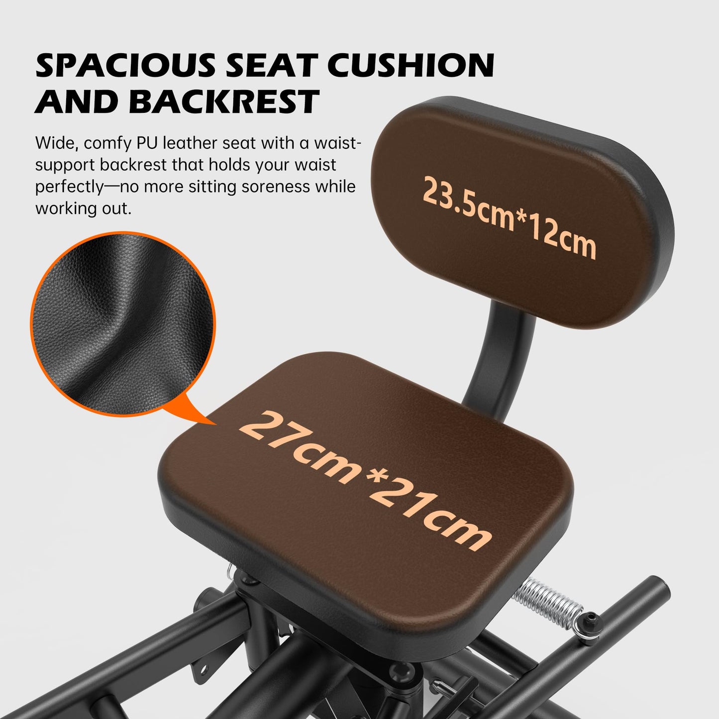 Leikefitness Hip Abductor and Thigh Exercise Machine, Compact Glute Trainer with Thickened Spring, Adjustable 360-Degree Leg Pads for Home Gym Workouts