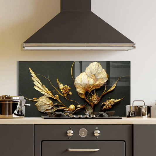 Tempered Glass Kitchen Backsplash, Stove Back Cover, Stove Splashback, Cutting Board, Kitchen Sink Splash Guard, Home Wall Decor (30x16'')