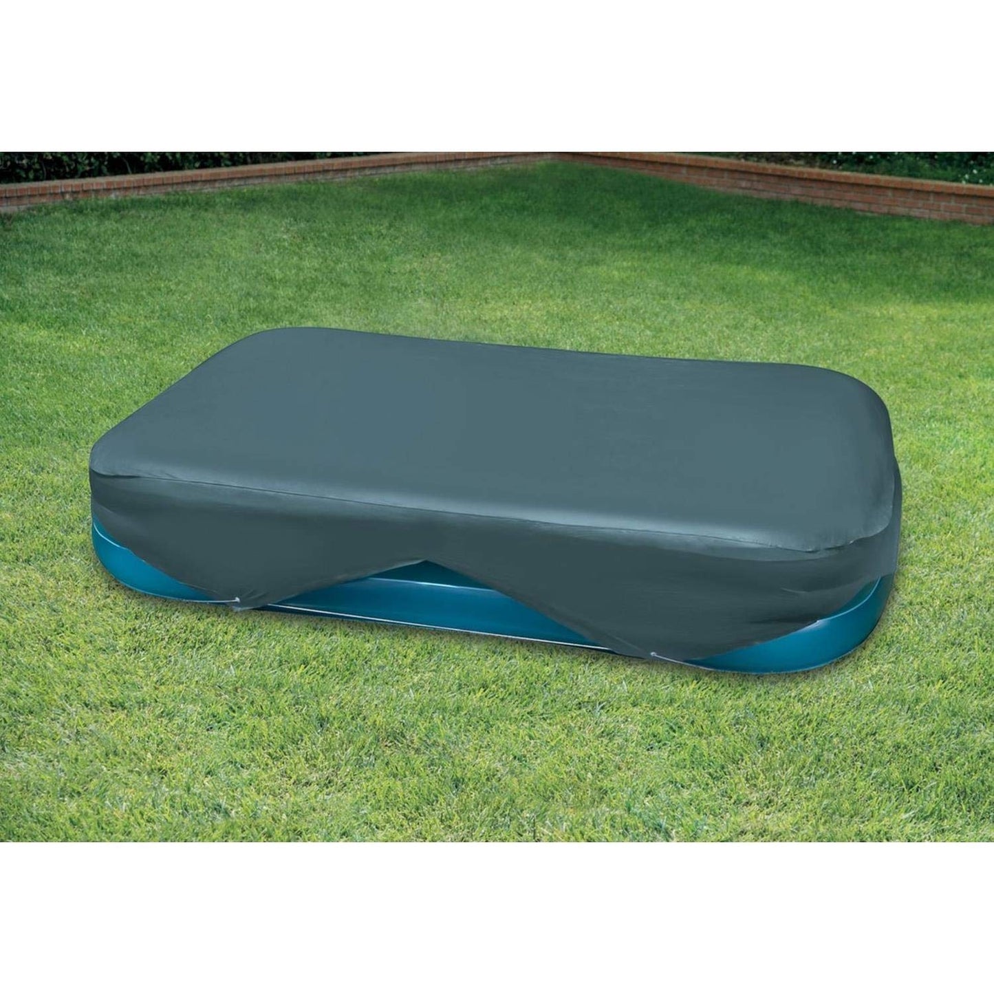 The Wet Set; Rectangular Pool Cover Fits 103 in x 69 in (262 cm x 175 cm) or 120 in x 72 in (305 cm x183 cm) 20 in (51 cm) overhang with rope ties