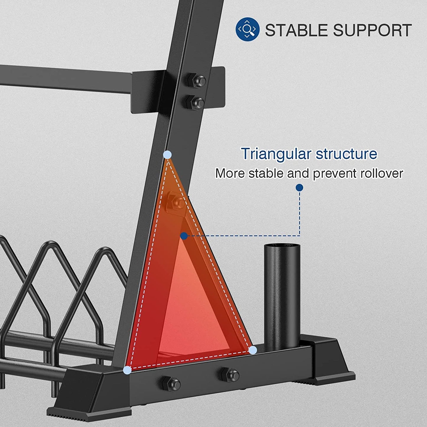 ULTRA FUEGO Dumbbell Rack 3-Tier Weight Plate Rack Storage Stand for Dumbbell/Kettlebell/Weight Plate and Curl Bar