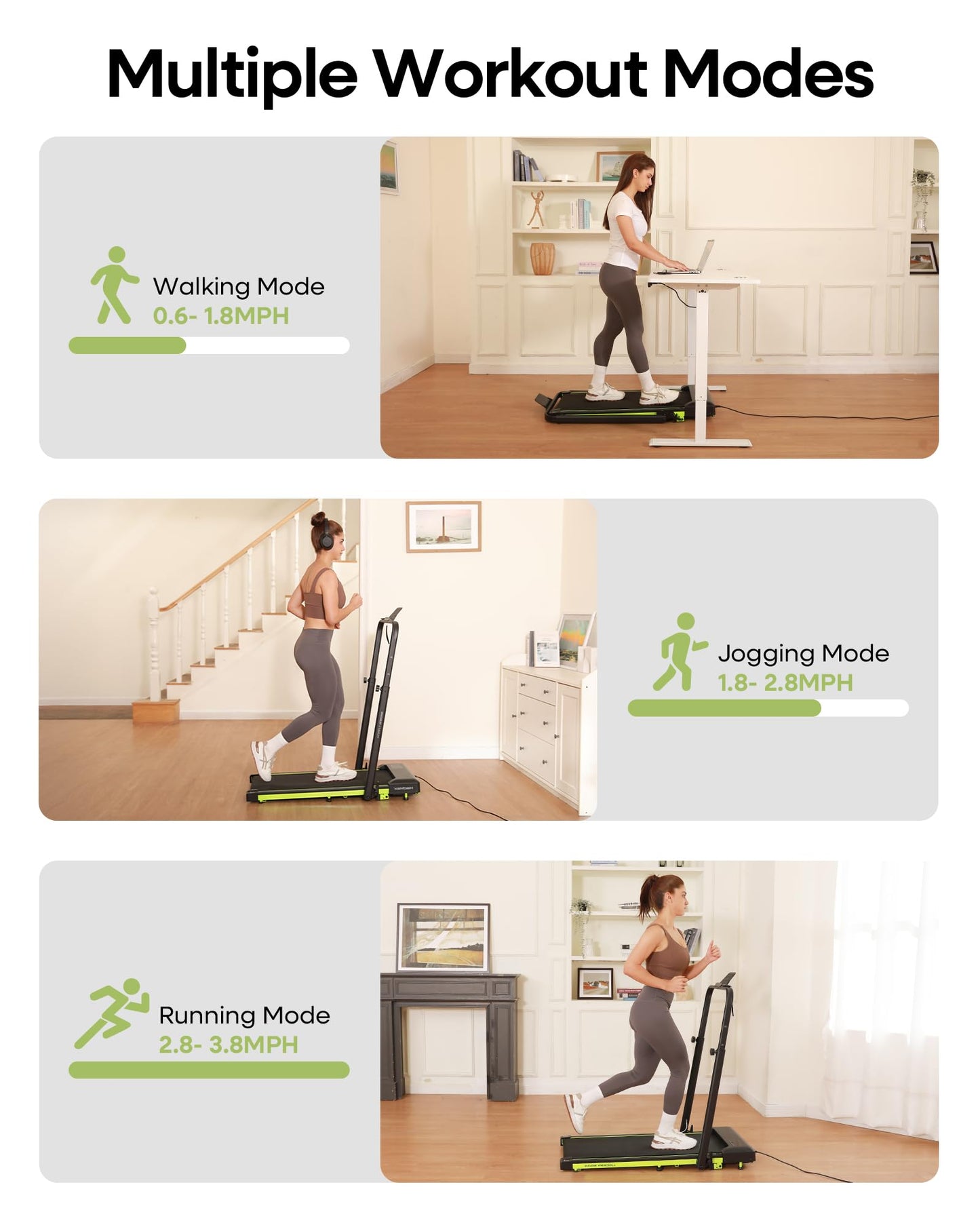 Walking Pad Treadmill with Incline and Handle Bar,3.0HP Under Desk Walking Pad with Adjustable Handlebar Compact Treadmills with Magnetic Remote Control for Home Office,300LBS Capacity