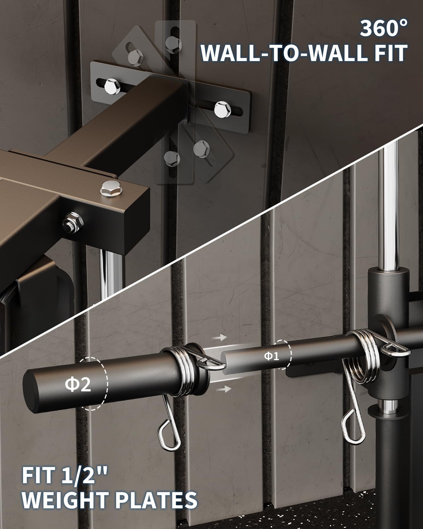 GarveeLife Wall Mount Cable Machine, LAT Pulldown Machines with 19 Positions Dual Pulley System, Cable Crossover Machine with Footplate, Weight Workout Equipment Home Gym Station