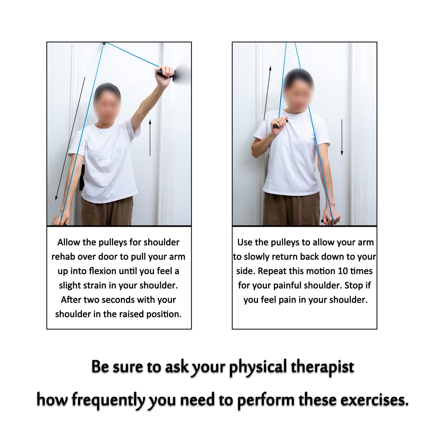 Shoulder Pulley Over The Door Physical Therapy System, Exercise Pulley, Alleviate Shoulder Pain and Facilitate Recovery from Surgery