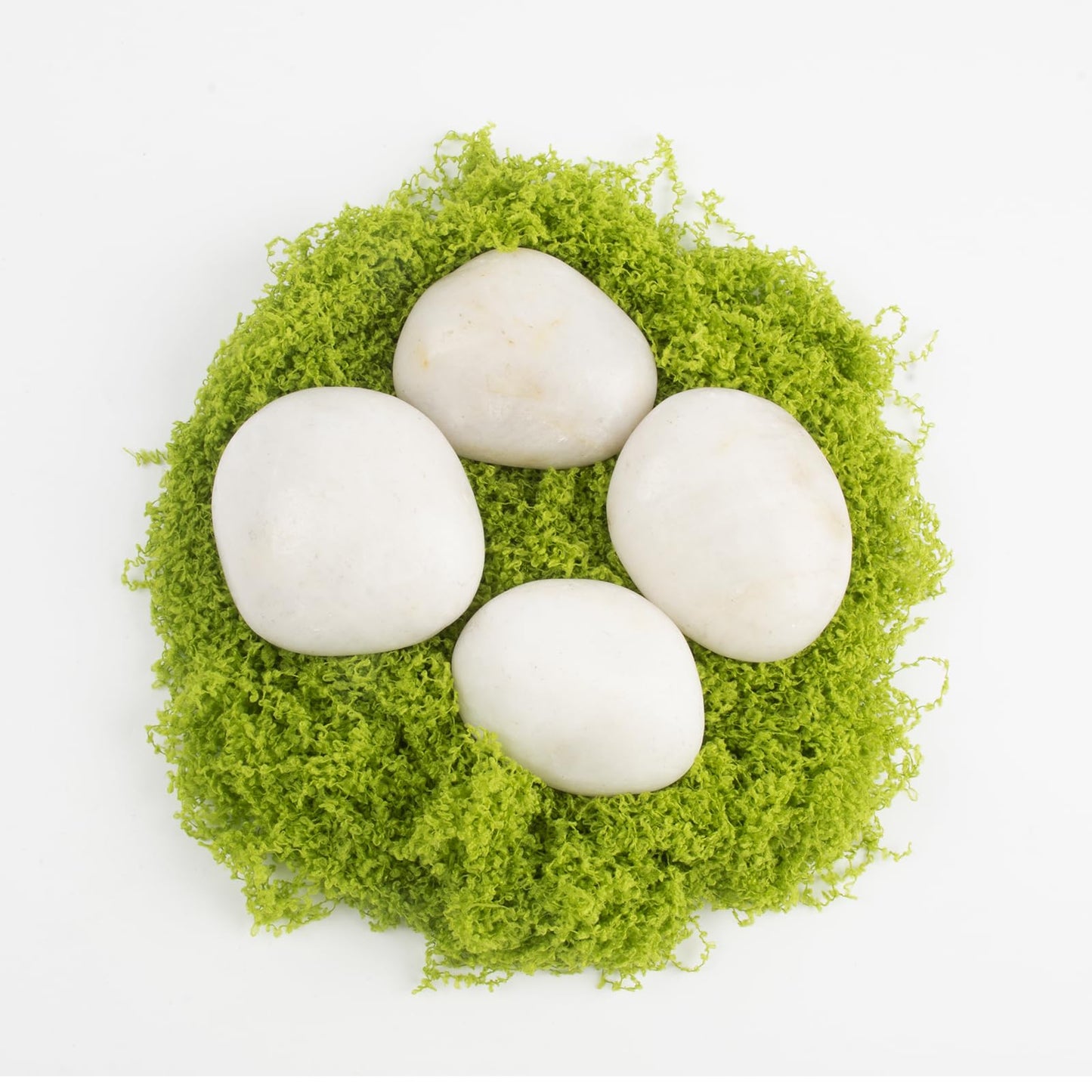 River Rocks - Natural Polished White Pebbles, 2-3 inches, 10 lbs - Ideal for Patio Landscaping, Rock Gardens, Succulent Arrangements, and Pathway Edging (White, Weight: 10 LB)